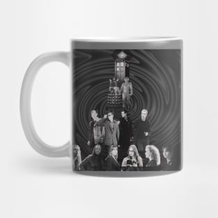 black and white Dr Who Mug